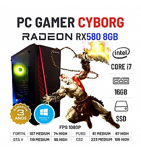 PC GAMER CYBORG | RX580-8GB | I7-4790 | 16GB RAM | 480GB SSD