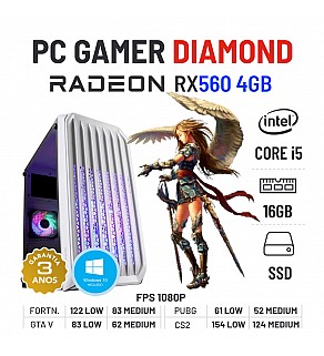 PC GAMER DIAMOND | RX560 4GB | I5-4570 | 16GB RAM | 240GB SSD