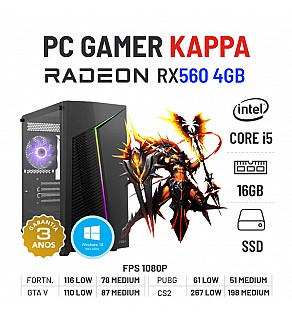 PC GAMER KAPPA | RX560-4GB | i5-6400 | 16GB RAM | 240GB SSD