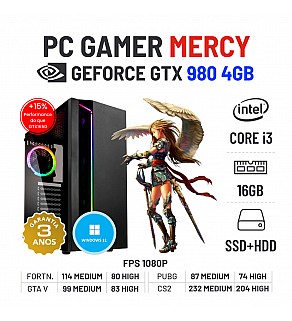 PC GAMER NOVO MERCY | GTX980-4GB | i3-10105F | 16GB RAM | SSD+HDD