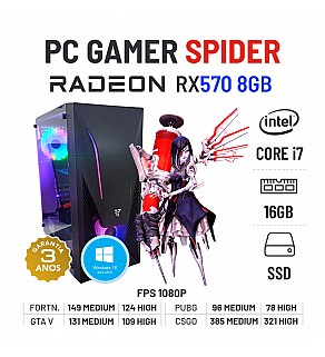 PC GAMER SPIDER | RX570-8GB | i7-4770 | 16GB RAM | 480GB SSD