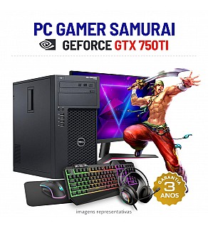 CONJUNTO GAMER SAMURAI | GTX750TI | i5-4590 | 16GB RAM | 240GB SSD COM MONITOR + ACESSORIOS