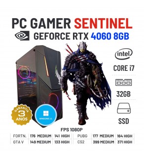 PC GAMER NOVO SENTINEL | RTX4060-8GB | i7-12700K | 32GB RAM | 960GB SSD