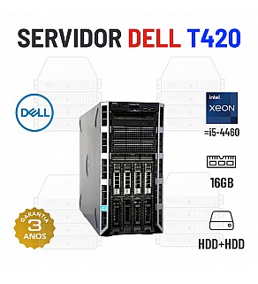 SERVIDOR DELL POWEREDGE T420 | XEON E5-2420=I5-4460 | 16GB RAM | 500GB HDD + 1TB HDD