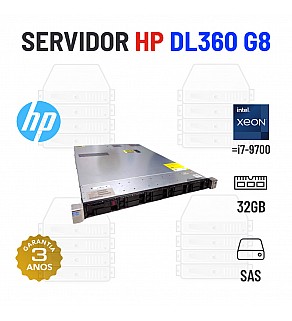 SERVIDOR HP DL360 G8 | XEON 2x E5-2630V2 | 32GB RAM | 146GB SAS | 2 PSU