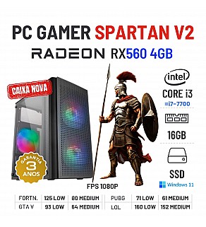PC GAMER SPARTAN V2 | RX560-4GB | i3-10ºGEN=i7-7700 | 16GB RAM | 240GB SSD