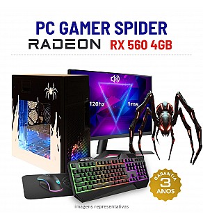 CONJUNTO GAMER SPIDER | RX560-4GB | I5-8500 | 16GB RAM | 240GB SSD COM MONITOR + ACESSORIOS CONJUNTO GAMER SPIDER | RX560-4GB | I5-8500 | 16GB RAM | 240GB SSD COM MONITOR + ACESSORIOS