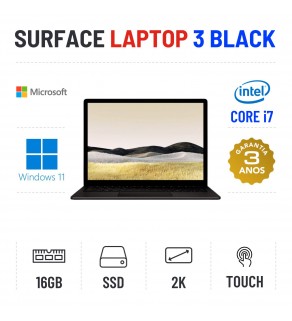 MICROSOFT SURFACE LAPTOP 3  BLACK | 13.5" 2K TOUCH | I7-1065G7 | 16GB RAM | 240GB SSD OFERTA DE MALA