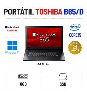 TOSHIBA DYNABOOK B65/D | 15.6" | I5-6200U | 8GB RAM | 240GB SSD