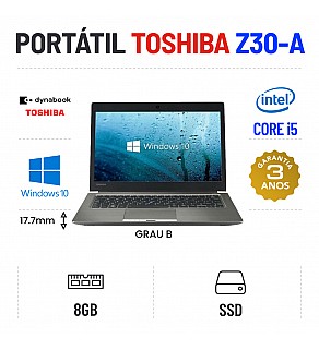 TOSHIBA PORTEGE Z30-A 13.3" i5-4300u 8GB RAM 120GB SSD GRAU B