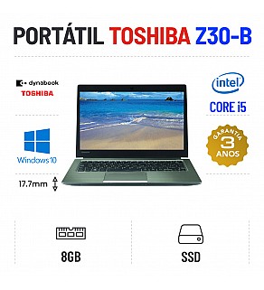 TOSHIBA PORTEGE ULTRA FINO Z30-B 13.3" i5-5200u 8GB RAM 120GB SSD 