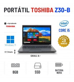 TOSHIBA PORTEGE ULTRA FINO Z30-B | 13.3" | i5-5200u | 8GB RAM | SSD | BATERIA NOVA OFERTA DE MALA