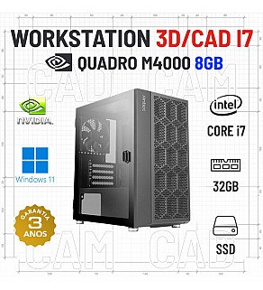 WORKSTATION 3D/CAD NOVO | QUADRO M4000-8GB | i7-10700F | 32GB RAM | 960GB SSD