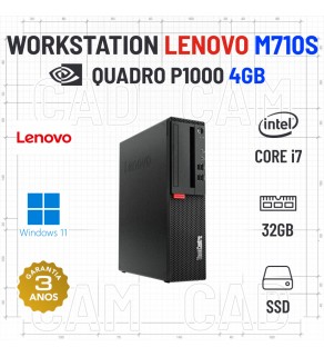 WORKSTATION LENOVO M710S SFF | I7-7700 | 32GB RAM | 480GB SSD | QUADRO P1000 4GB