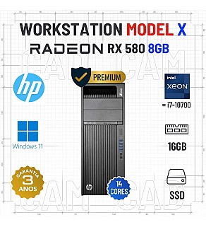 WORKSTATION MODEL X HP Z440 | XEON 14 CORES = i7-10700 | 16GB RAM | 960GB SSD | RX580-8GB | OFERTA DE OFFICE 2021