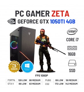 PC GAMER ZETA | GTX1050Ti-4GB | I7-4770 | 16GB RAM | 240GB SSD OFERTA KIT TECLADO+RATO+TAPETE