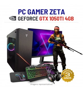 CONJUNTO GAMER ZETA | GTX1050Ti-4GB | I7-4770 | 16GB RAM | 240GB SSD COM MONITOR + ACESSORIOS