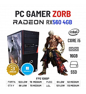 PC GAMER ZORB | RX560-4GB | I5-6500 | 16GB RAM | 240GB SSD