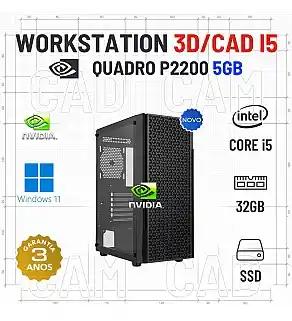 WORKSTATION 3D/CAD CADNEXUS NOVO | i5-12400F | 32GB RAM | 960GB SSD | QUADRO P2200 5GB WORKSTATION 3D/CAD CADNEXUS NOVO | i5-12400F | 32GB RAM | 960GB SSD | QUADRO P2200 5GB