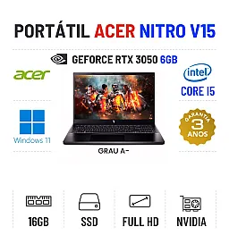 ACER NITRO V15 | 15.6'' FULLHD 144Hz | I5-13420H | 16GB RAM | 960GB SSD | RTX3050 6GB