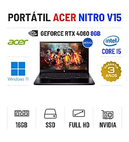ACER NITRO V15 | 15.6'' FULLHD 165Hz | I5-13420H | 16GB RAM | 960GB SSD | RTX4060 8GB