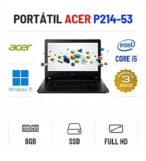 ACER TRAVELMATE P214-53 | 14" FULLHD | I5-1135G7 | 8GB RAM | 240GB SSD