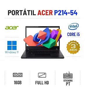 ACER TRAVELMATE P214-54 | 14" FULLHD | I5-1235U | 16GB RAM | 480GB SSD