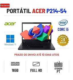 ACER TRAVELMATE P214-54 | 14" FULLHD | I5-1235U | 16GB RAM | 480GB SSD ACER TRAVELMATE P214-54 | 14" FULLHD | I5-1235U | 16GB RAM | 480GB SSD