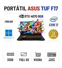 ASUS TUF GAMING F17 | 17.3'' FULLHD 144HZ | I7-13620H | 32GB RAM | 960GB SSD | RTX4070 8GB