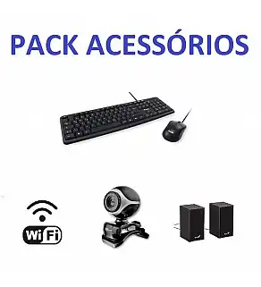 PACK ACESSÓRIOS TECLADO+RATO | COLUNAS | WEBCAM | PLACA WIFI USB PACK ACESSÓRIOS TECLADO+RATO | COLUNAS | WEBCAM | PLACA WIFI USB