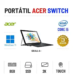ACER SWITCH ALPHA 12 SA5-271 | 12'' TOUCH 2K | I5-6200U | 8GB RAM | 240GB SSD