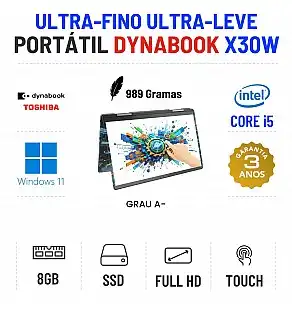 ULTRA-LEVE ULTRA-FINO TOSHIBA PORTEGE X30W-J | 13.3" TOUCH FULLHD | I5-1135G7 | 8GB RAM | 240GB SSD