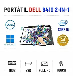DELL LATITUDE 9410 2-IN-1 | 14.1" TOUCH FULLHD | I5-10310U | 16GB RAM | 480GB SSD | OFERTA DE OFFICE 2021