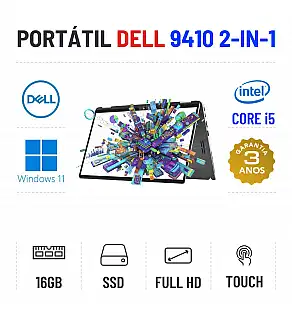 DELL LATITUDE 9410 2-IN-1 | 14.1" TOUCH FULLHD | I5-10310U | 16GB RAM | 480GB SSD