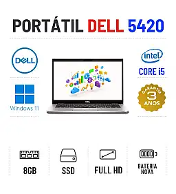 DELL LATITUDE 5410 | 14" FULLHD | i5-10210U | 8GB RAM | 240GB SSD | BATERIA NOVA