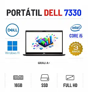 DELL LATITUDE 7330 | 13.3" FULLHD | I5-1245U | 16GB RAM | 240GB SSD | OFERTA DE OFFICE 2021