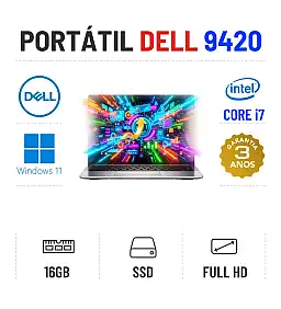 DELL LATITUDE 9420 | 14" FULLHD | i7-1185G7 | 16GB RAM | 480GB SSD | OFERTA DE OFFICE 2021