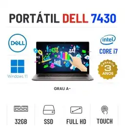 DELL LATITUDE 7430 | 14" TOUCH FULLHD | i7-1265U | 32GB RAM | 480GB SSD