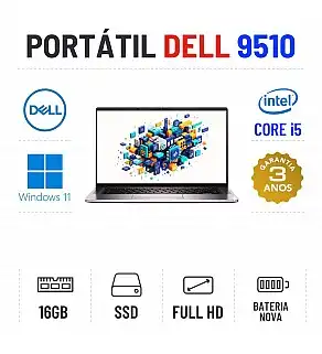 DELL LATITUDE 9510 | 15" FULLHD | i5-10310U | 16GB RAM | 240GB SSD | BATERIA NOVA