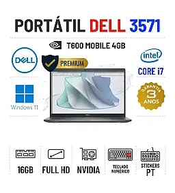 DELL PRECISION 3571 | 15.6" FULLHD | I7-12700H | 16GB RAM | 480GB SSD | NVIDIA T600 4GB | TECLADO NUMERICO