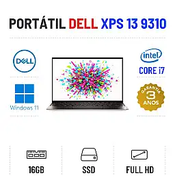DELL XPS 13 9310 | 13.4" FULLHD | i7-1195G7 | 16GB RAM | 480GB SSD | OFERTA DE OFFICE 2021