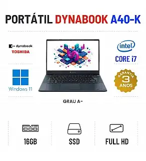 DYNABOOK TECRA A40-K | 14" FULLHD | I7-1260P | 16GB RAM | 480GB SSD