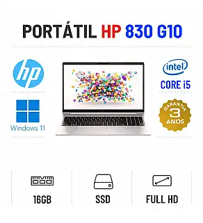 HP ELITEBOOK 830 G10 | 13.3" FULLHD | I5-1345U | 16GB RAM | 480GB SSD | OFERTA DE OFFICE 2021