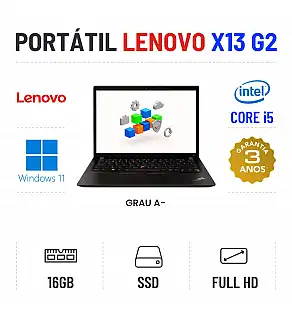 LENOVO THINKPAD X13 G2 | 13.3" FULLHD | I5-1135G7 | 16GB RAM | 480GB SSD 
