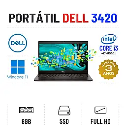DELL LATITUDE 3420 | 14" FULLHD | i3-1115G4=I7-8565U | 8GB RAM | 240GB SSD