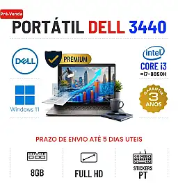 DELL LATITUDE 3440 | 14" FULLHD | I3-1215U=I7-8850H | 8GB RAM | SSD