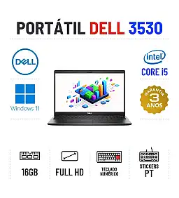 DELL LATITUDE 3530 | 15.6" FULLHD | I5-1235U | 16GB RAM | 240GB SSD | TECLADO NUMÉRICO
