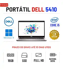 DELL LATITUDE 5410 | 14" FULLHD | i5-10310U | 16GB RAM | 480GB SSD | BATERIA NOVA
