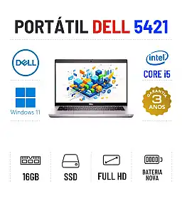 DELL LATITUDE 5421 | 14" FULLHD | I5-11500H | 16GB RAM | 240GB SSD | BATERIA NOVA