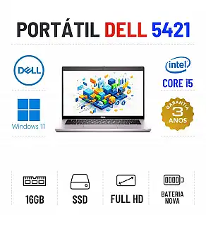 DELL LATITUDE 5421 | 14" FULLHD | I5-11500H | 16GB RAM | 240GB SSD | BATERIA NOVA